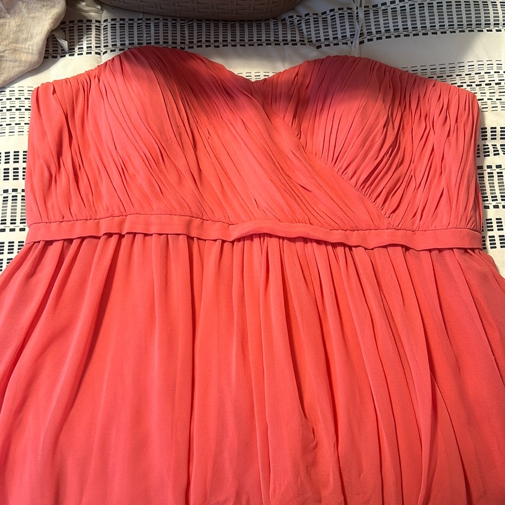 Coral flows short dress strapless with internal support size 16